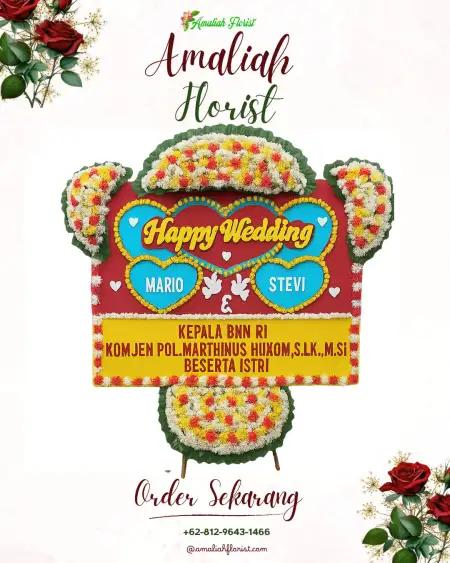 Papan Bunga Pernikahan Batukaras